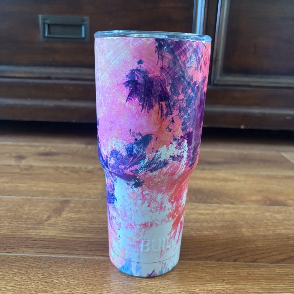 Colorful Abstract Stainless Tumbler - Pink & Blue